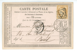 CARTE PRECURSEUR Envoyé à GUILLAUMIN 14 Rue Richelieu à Paris De La Part De PAUL CHAUMAS Libraire à BORDEAUX 33 - 1849-1876: Periodo Clásico