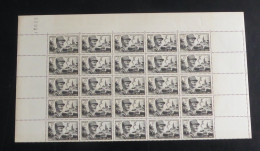 FRANCE - 1948 - N°YT. 815 - Général Leclerc - Bloc De 25 Bord De Feuille - Neuf Luxe ** / MNH - Unused Stamps