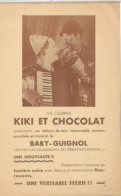 PO / FEUILLET PUBLICITAIRE Ancien CIRQUE CLOWN PO / FEUILLET PUBLICITAIRE Ancien KIKI Et CHOCOLAT CLOWNS // Baby Guignol - Advertising