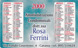 Calendarietto - Amministrazioni Condominiali - Catania - Anno 2000 - Kleinformat : 1991-00