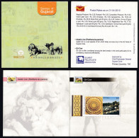 Inde India 2009 Mint Stamp Booklet Stamps Of Gujarat, Animals, Gir Lion, Gaur Buffalo, Wildlife, Wild Life - Sonstige & Ohne Zuordnung
