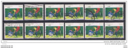 AUSTRALIA:  1989  SPORTS  -  1 D.10  GOLF  US. -  RIPETUTO  12  VOLTE  -  YV/TELL. 1106 G - Usati