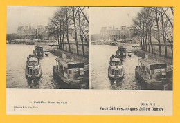 CPA PARIS Hôtel De Ville - Vues Stéréoscopiques Julien Damoy ( Péniche ) - Estereoscópicas