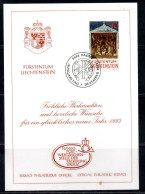 LIECHTENSTEIN 1993 CHRISTMAS WEIHNACHTEN NATALE NOEL NAVIDAD 90c ENTIRE CARD Neujahrs-Karte SPECIAL CANCEL - Stamped Stationery