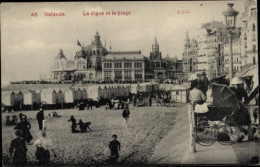 CPA Oostende Ostende Westflandern, Strand, Hotel - Sonstige & Ohne Zuordnung