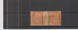 1917 N°109 X 2 Millésime 7 Papier GC Oblitéré - Gebraucht