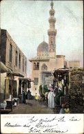 CPA Cairo Kairo Ägypten, Mosk Kait Bey, Moschee, Minarett, Geschäfte - Other & Unclassified