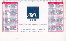 Calendarietto - AXA Assicurazioni - Milano - Anno 2000 - Tamaño Pequeño : 1991-00