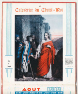 Calendrier Du CHRIST-ROI 1940 Missions Des Frères Franciscains Québec 1 Illustration Couleur Par Mois - Grand Format : 1921-40