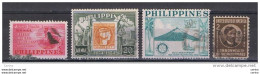 PHILIPPINES:  1941/55  DIFFERENTS  -  4  USED  STAMPS  -  YV/TELL. P.A. 43//50 + S. 76 - Philippines