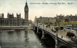 CPA City Of Westminster London England, Westminster Bridge, Big Ben - Autres & Non Classés