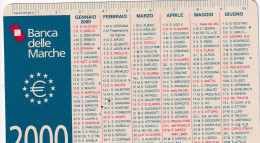 Calendarietto - Banca Delle Marche - Anno 2000 - Tamaño Pequeño : 1991-00