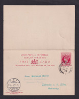 1904 - 6 C. Doppel-Ganzsache (P 39) Ab Colombo Nach Deutschland - Ceylon (...-1947)