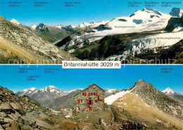 12669001 Britanniahuette Allalingletscher Hohlaubgletscher Britanniahuette - Andere & Zonder Classificatie