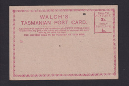 Bräunliche Vordruckkarte "Walch's Tasmanian Post Card" - Ungebraucht - Brieven En Documenten