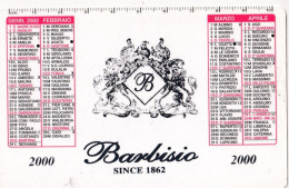 Calendarietto - Barbisio - Anno 2000 - Tamaño Pequeño : 1991-00