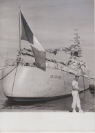 PHOTO PRESSE LE CROISEUR DE GRASSE A BEYROUTH PHOTO A D P JUILLET 1958 FORMAT 18 X 13 CMS - Boats