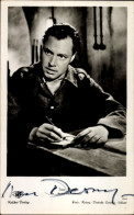 CPA Schauspieler Ivan Desny, Portrait, Autogramm, Füller, Buch - Attori
