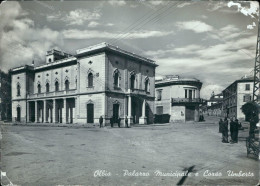 G792 Cartolina Olbia Palazzo Municipale E Corso Umberto Sassari Sardegna - Sassari