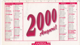Calendarietto - Cantina Sanroco - Vigliano D'asti - Anno 2000 - Klein Formaat: 1991-00