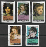 France 2012  Oblitéré Autoadhésif  N°  676 - 678 - 679 - 682 - 683   "  Portraits De Femmes  Dans La Peinture  " - Used Stamps