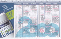 Calendarietto - Coccoina - Stick Lakol - Anno 2000 - Formato Piccolo : 1991-00