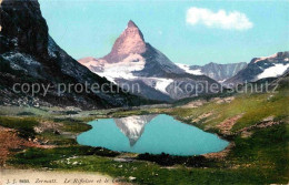 12666190 Zermatt VS Riffelsee Et Le Cervin Matterhorn Walliser Alpen Wasserspieg - Andere & Zonder Classificatie