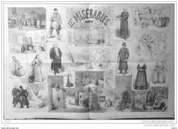 Théâtre De La Porte Saint-Martin - "Les Miserables" - Page Original 1878 - Documents Historiques