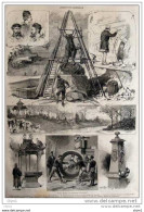 Exposition Universelle De 1878 - Paris - Lac Occidental Du Parc Du Champ De Mars - Page Original - 1878 - Documents Historiques