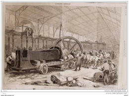 L´exposition Universelle - Galerie Des Machines - Page Original 1878 - Historische Dokumente