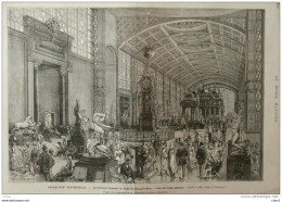 Exposition Universelle - Le Vestibule D'honneur- Côté Des Diamants De La Couronne - Page Original  1878 - Historische Dokumente