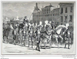 Madrid - Retour Du Cortège Au Palais Royal Après La Cérémonie Du Mariage - Page Original - 1878 - Historische Dokumente