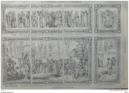 Peintures Murales Du Panthéon (Église Sainte-Geneviève) - Saint-Germain Et Saint Loup - Page Original 1878 - Historische Dokumente