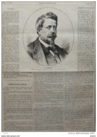M. Cairoli - Président Du Conseil Du Ministère Italien - Page Original 1878 - Documents Historiques