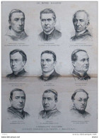 Cardinaux Italiens - Alessandro Franchi - Di Pietro - G. Simeoni - Luigi Bilio - A. De Lucca  - Page Original 1878 - Documents Historiques