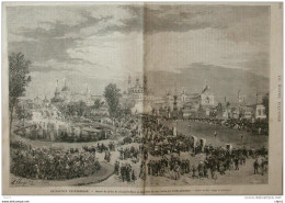 Exposition Universelle - Aspect Du Jardin Du Champ-de-Mars - Page Original - 1878 - Documents Historiques