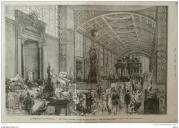 Exposition Universelle - Le Vestibule D'honneur Du Palais Du Champ-de-Mars - Page Original - 1878 - Documents Historiques