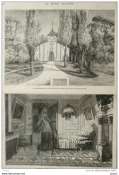 La Chambre à Coucher De Voltaire à Ferney  - Page Original - 1878 - Documents Historiques