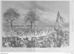 Londres, Hyde-Park - Meeting Des Partisans De La Guerre Et Des Partisans De La Paix  - Page Original 1878 - Documents Historiques