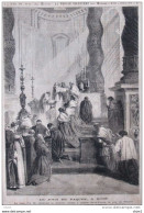 Le Jour De Paques à Rome - Le Pape Pie IX Célébrant La Dernière Messe à L'église Saint-Pierre -  Page Original - 1878 - Documenti Storici