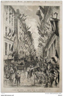 Paris En Fête - Aspect De La Rue D'Aboukir Le 1er Mai -  Page Original - 1878 - Documenti Storici