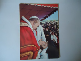 ITALY     POSTCARDS  POPES  FATINA   VISITA DE SS  PAULO  VI   FOR MORE PURCHASES 10% DISCOUNT - Otros & Sin Clasificación