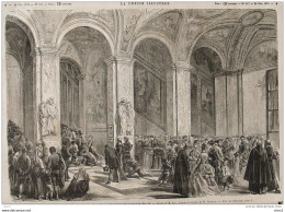 Rome - Les Prières Dans L'église De La Scala Santa à L'occassion De La Mort De Pie IX -  Page Original - 1878 - Historische Dokumente