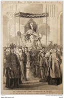 Le Dimanche Des Rameaux, à Rome - Le Pape Pie IX Porté En Procession Le Dernier Dimanche -  Page Original - 1878 - Documenti Storici