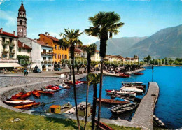 12664023 Ascona Lago Maggiore Scorcio Panoramico Uferstrasse Hafen Ascona - Autres & Non Classés