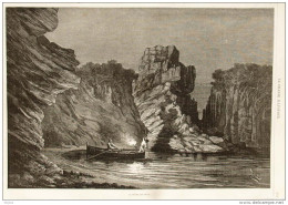 La Pêche Aux Feux  - Dessin Riou - Page Original  1879 - Documenti Storici