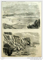 Vue De La Rade De Toulon -  Page Original 1879 - Documents Historiques