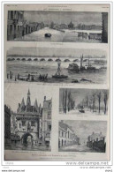 Inondations à Bordeaux - Rue Bonnefin - Page Original - 1879 - Documenti Storici