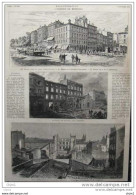 L´Incendie De Bordeaux - Rue Ferrère - Page Original - 1879 - Historische Dokumente