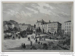 Les Fêtes De Nancy - La Place De La Gare - Page Original - 1879 - 3 - Documenti Storici